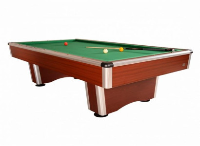 Sodobna rjava lesena biljardna miza z aluminijastim okvirjem