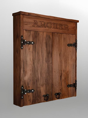 Vintage rjava lesena tarča