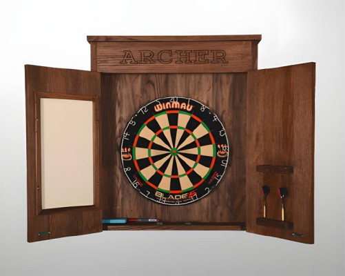 Vintage rjava lesena tarča