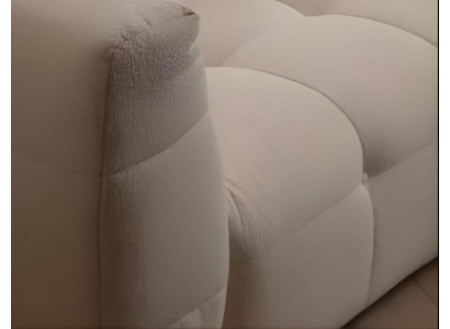 Eleganten L oblikovan kotni kavč s sodobnim 2-delni puf kompletom