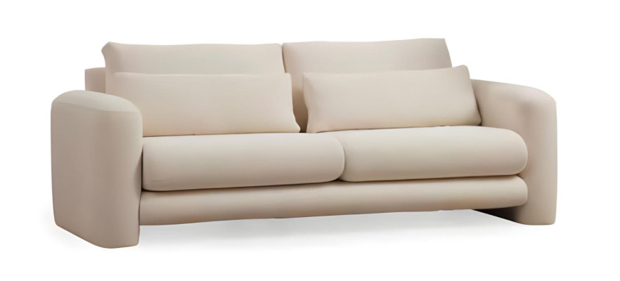 Luksuzna bela dizajnerska sedežna garnitura za dnevno sobo 3 kosi