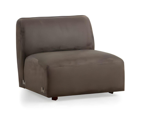 Siv 6-sedežni dizajnerski tkaninski kavč