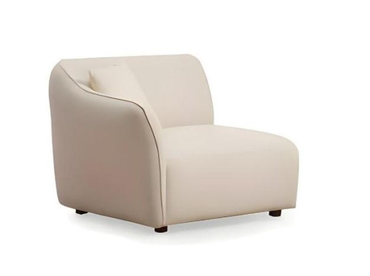 Eleganten kavč za dnevno sobo iz belega blaga za 4 osebe