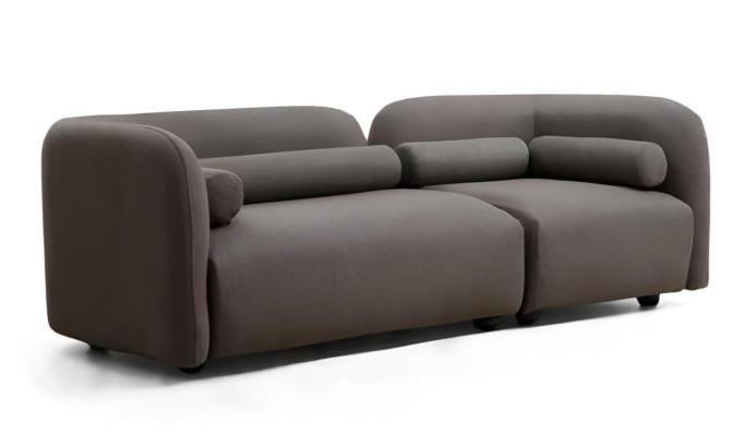 Sodobna črno-rdeča zasnova kavča