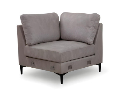 Moderen sivi oblikovan kavč za dnevno sobo v obliki U