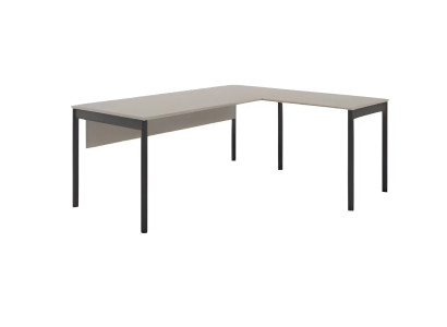 Eleganten črno-siv kotiček za pisarniško okolje