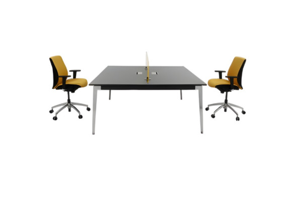 Eleganten luksuzni sivi leseni pisalni miza