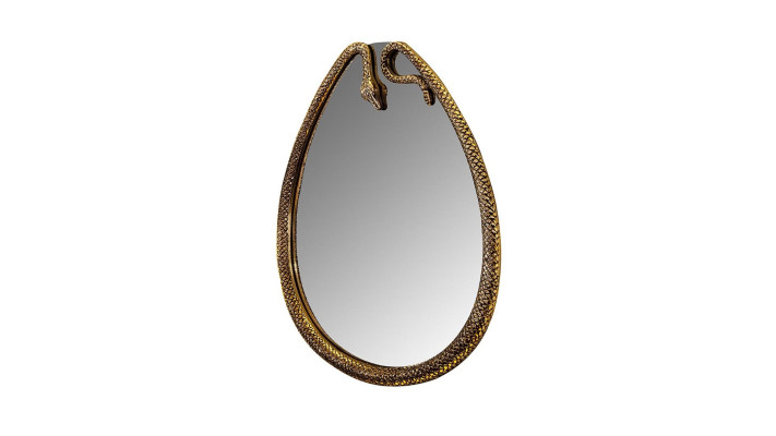 Luksuzno stensko ogledalo zlat ogledalo 45x75cm