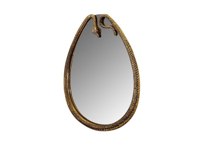 Luksuzno stensko ogledalo zlat ogledalo 45x75cm