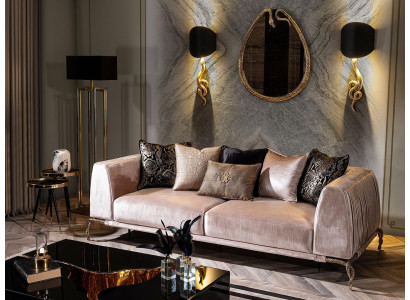 Trosedni kavč z okrasnimi blazinami za dnevno sobo 230cm