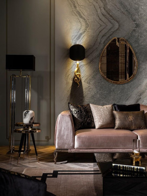 Trosedni kavč z okrasnimi blazinami za dnevno sobo 230cm