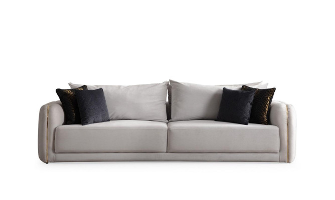 Sodobna 3-sedežna kavč s elegantnim dizajnom za dnevno sobo