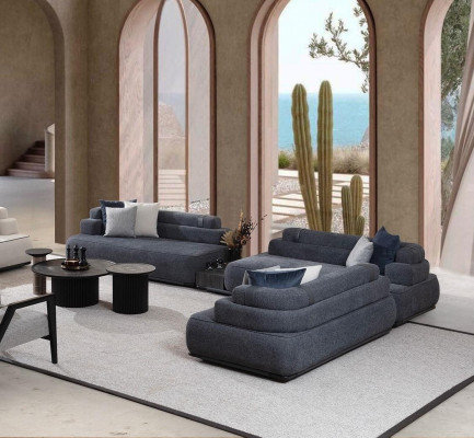 Sodobna trosedna sedežna garnitura za dnevno sobo z vključeno in udobno oblazinjenje