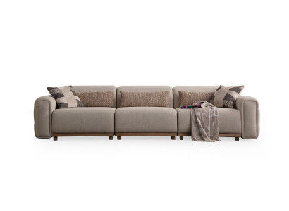 3-sedežni blazinjeni kavč Bež Dnevna soba Počitek Nov