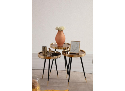 Luksuzna miza iz nerjavečega jekla za dnevno sobo