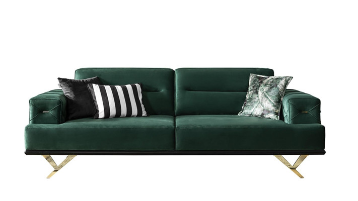 Komplet pohištva za dnevno sobo s kotičnim kavčem 6 delov