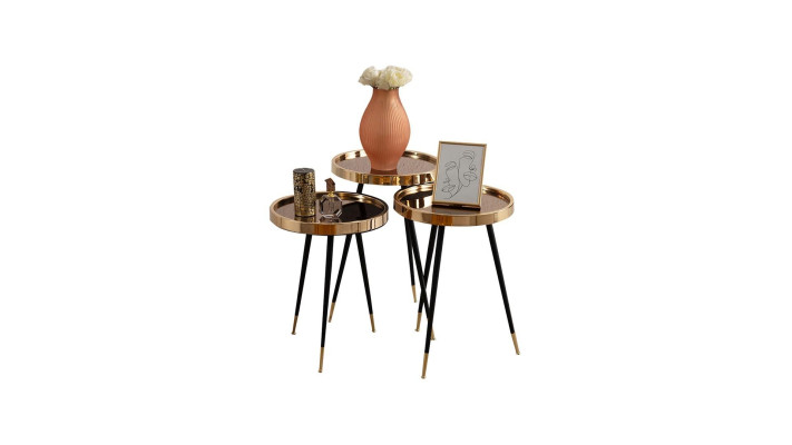 Komplet pohištva za dnevno sobo s kotičnim kavčem 6 delov