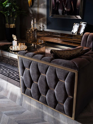 Sodobna 2-sedežna luksuzna zasnova kavča z novim materialom