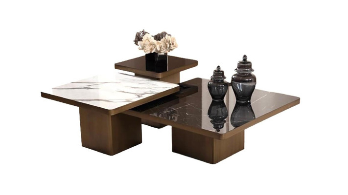 Komplet 6 delov pohištva za dnevno sobo z kavčem