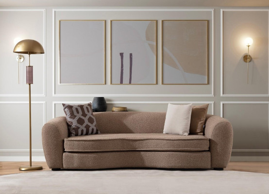 Luksuzna moderna oblazinjena 3-sedežna kavča za nove dnevne sobe