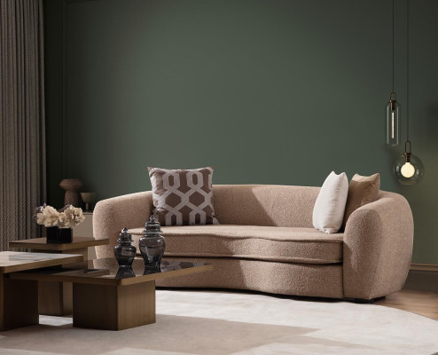 Luksuzna moderna oblazinjena 3-sedežna kavča za nove dnevne sobe