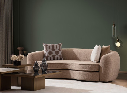 Luksuzna moderna oblazinjena 3-sedežna kavča za nove dnevne sobe