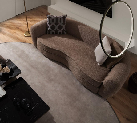 Luksuzna moderna oblazinjena 3-sedežna kavča za nove dnevne sobe