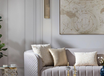 Pildīts dizaina dīván s 3 sēdvietām