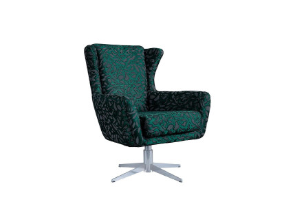 Sodobna luksuzna zelena tkaninska stolica