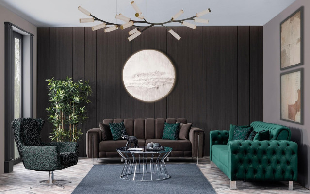 Luksuzni 3-sedežni kavč, moderni oblazinjeni set, nova tkanina, pohištvo za dom