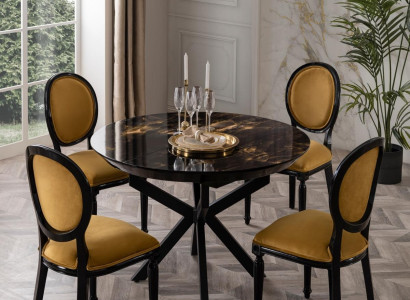 Oblikovalska okrogla lesena jedilnica