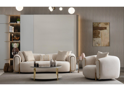 3+3+1 sedežna garnitura v modernem luksuznem dizajnu