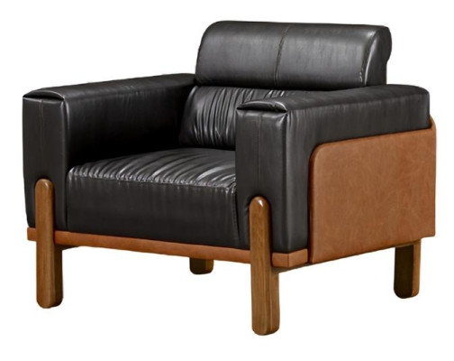 Črni oblikovalski stol za eno osebo, mehki kavči, sodoben sprostitveni material JV pohištvo