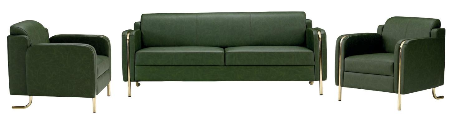 Luksuzni 3-delni usnjeni kavč komplet za dnevno sobo