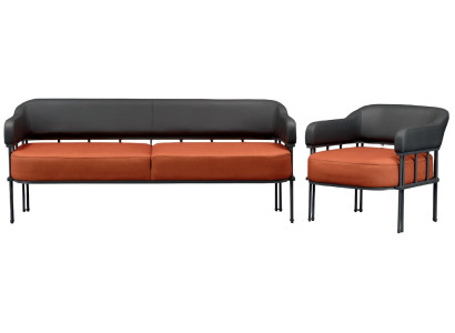 2-delni komplet kavča stol dvorana pohištvo usnje moderno novo