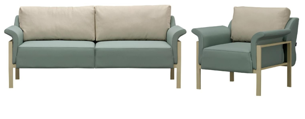 Luksuzni kavč komplet 3+1 sedežna stolica za dnevno sobo moderni usnjeni kavč