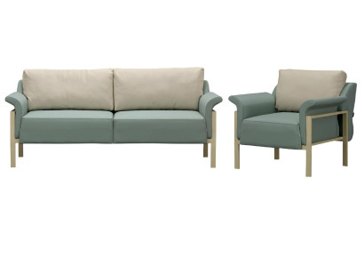 Luksuzni kavč komplet 3+1 sedežna stolica za dnevno sobo moderni usnjeni kavč