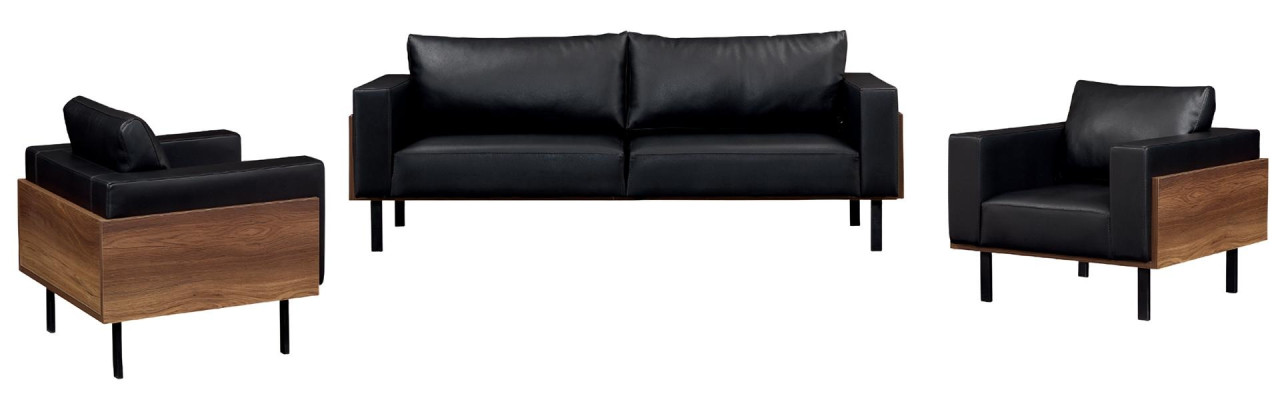 Komplet 3-delnega kavča 3+1+1 luksuzno moderno usnje novo