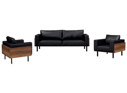 Komplet 3-delnega kavča 3+1+1 luksuzno moderno usnje novo