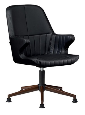 Usnjen pisarniški stol za računalnik in konference