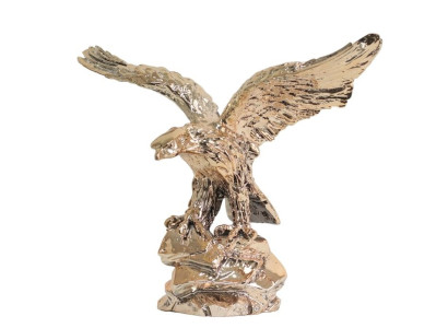 Moderna dekorativna skulptura v obliki zlatega orla iz plastike