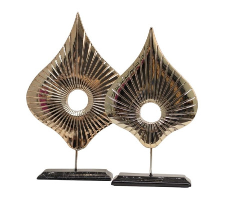 Dizajnerski set skulptur Ellipses 33 cm višina nova dekoracija