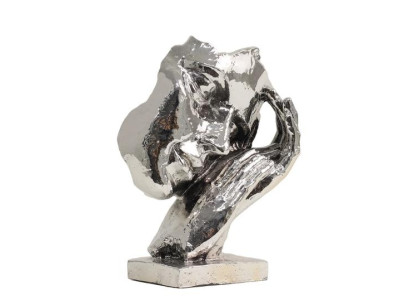 Moderna abstraktna skulptura za srebrno dekoracijo