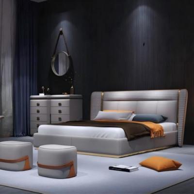 Moderna oblazinjena postelja