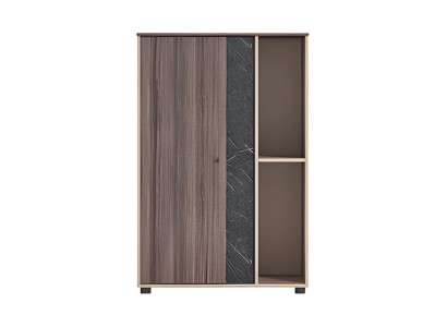 Moderna bež-rjava namizna svetilka z lesnim in kamnitim učinkom, odprta, prostorsko varčna