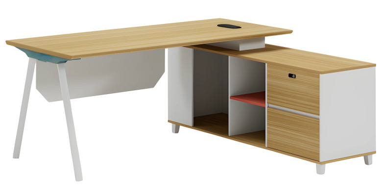 Moderna bela lesena miza