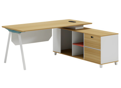 Moderna bela lesena miza