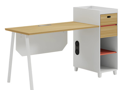 Moderna pisalna miza z shrambo in policami