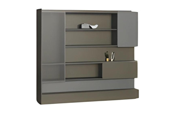 Moderna črna LED namizna svetilka s prostorom za shranjevanje