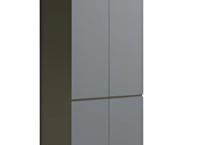 Moderna siva pisarniška omara brez ročajev, enostavna struktura